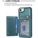 iPhone SE 2022 / SE 2020 / 8 / 7 Grid Card Slot Holder Phone Case - Green