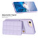 iPhone SE 2022 / SE 2020 / 8 / 7 Grid Card Slot Holder Phone Case - Light Purple