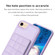 iPhone SE 2022 / SE 2020 / 8 / 7 Grid Card Slot Holder Phone Case - Light Purple
