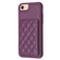 iPhone SE 2022 / 2020 / 8 / 7 BF25 Square Plaid Card Bag Holder Phone Case - Dark Purple