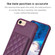 iPhone SE 2022 / 2020 / 8 / 7 BF25 Square Plaid Card Bag Holder Phone Case - Dark Purple