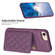 iPhone SE 2022 / 2020 / 8 / 7 BF25 Square Plaid Card Bag Holder Phone Case - Dark Purple