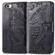 iPhone SE 2022 / SE 2020 Butterfly Love Flower Embossed Horizontal Flip Leather Case with Bracket / Card Slot / Wallet / Lanyard - Black