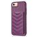 iPhone SE 2022 / 2020 / 8 / 7 BF26 Wave Pattern Card Bag Holder Phone Case - Dark Purple