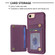 iPhone SE 2022 / 2020 / 8 / 7 BF26 Wave Pattern Card Bag Holder Phone Case - Dark Purple