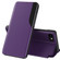 iPhone SE 2022 / SE 2020 / 8 / 7 / 6 & 6s Side Display Magnetic Shockproof Horizontal Flip Leather Case with Holder - Purple