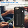 iPhone SE 2022/SE 2020/6/7/8 Shockproof Leather Phone Case with Wrist Strap - Black