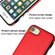 iPhone SE 2022 / 6 / 7 / 8 / SE 2020 Leather Texture Full Coverage Phone Case - Red