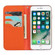 iPhone SE 2022 / SE 2020 / 8 / 7 Litchi Genuine Leather Phone Case - Orange