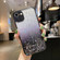 iPhone SE 2022 / SE 2020 / 8 / 7 Starry Gradient Glitter Powder TPU Phone Case - Black