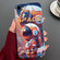 iPhone SE 2022 / 2020 / 8 / 7 Painted Pattern Precise Hole PC Phone Case - Orange Astronaut