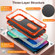 iPhone 13 mini 3 in 1 Rugged Holder Phone Case - Transparent + Orange