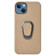 iPhone 13 mini Ring Holder Honeycomb PU Phone Case - Coffee