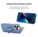 iPhone 13 mini Ring Holder Honeycomb PU Phone Case - Coffee