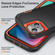 iPhone 13 mini 3 in 1 Rugged Holder Phone Case - Black + Orange