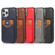 iPhone 13 mini Soft Skin Leather Wallet Bag Phone Case - Brown