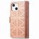iPhone 13 mini Grid Leather Flip Phone Case - Apricot