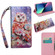 iPhone 13 mini 3D Painting Pattern Coloured Drawing Leather Phone Case - Colorful Owl
