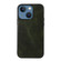 iPhone 13 mini Genuine Leather Double Color Crazy Horse Phone Case - Green