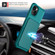 iPhone 13 mini Magnetic Wallet Card Bag Leather Case - Cyan