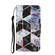 iPhone 13 mini Coloured Drawing Pattern Leather Phone Case - Black Marble