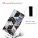iPhone 13 mini Coloured Drawing Pattern Leather Phone Case - Black Marble