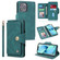 iPhone 13 mini POLA 9 Card-slot Oil Side Leather Phone Case - Dark Green