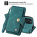 iPhone 13 mini POLA 9 Card-slot Oil Side Leather Phone Case - Dark Green