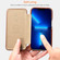 iPhone 13 mini ICARER First Layer Cowhide Horizontal Flip Phone Case - Black