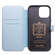 iPhone 13 mini QIALINO Magnetic Buckle Phone Leather Case with Card Slot - Sierra Blue