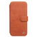 iPhone 13 mini QIALINO Magnetic Buckle Phone Leather Case with Card Slot - Brown