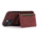 iPhone 13 mini Three-fold Leather Phone Case with Card Slot & Wallet & Holder - Wine Red
