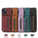 iPhone 13 mini Three-fold Leather Phone Case with Card Slot & Wallet & Holder - Brown