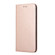 iPhone 13 mini Carbon Fiber Texture Flip Holder Leather Phone Case - Rose Gold