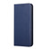 iPhone 13 mini Carbon Fiber Texture Flip Holder Leather Phone Case - Blue