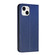 iPhone 13 mini Carbon Fiber Texture Flip Holder Leather Phone Case - Blue