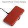 iPhone 13 mini Fierre Shann Magnetic Genuine Leather Phone Case - Brown