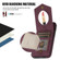 iPhone 13 mini Rhombic Texture RFID Phone Case with Lanyard & Mirror - Wine Red