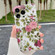 iPhone 13 mini Water Sticker Flower Pattern PC Phone Case - White Backgroud Pink Rose