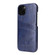 iPhone 13 mini Fierre Shann Retro Oil Wax Texture PU Leather Case with Card Slots - Blue