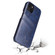 iPhone 13 mini Fierre Shann Retro Oil Wax Texture PU Leather Case with Card Slots - Blue