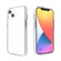 iPhone 13 mini Grid Pattern Shockproof Transparent TPU Phone Case - White