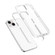 iPhone 13 mini Grid Pattern Shockproof Transparent TPU Phone Case - White