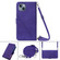 iPhone 13 mini Crossbody 3D Embossed Flip Leather Phone Case - Purple