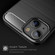 iPhone 13 mini Brushed Texture Carbon Fiber TPU Case - Black