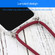 iPhone 13 mini Four-corner Shockproof Transparent TPU Protective Case with Lanyard - Wine Red
