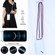 iPhone 13 mini Four-corner Shockproof Transparent TPU Protective Case with Lanyard - Wine Red
