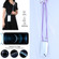 iPhone 13 mini Four-corner Shockproof Transparent TPU Protective Case with Lanyard - Colorful Purple