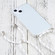 iPhone 13 mini Four-corner Shockproof Transparent TPU Protective Case with Lanyard - White Thin Black