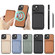 iPhone 13 mini Carbon Fiber Leather Card Magsafe Magnetic Phone Case - Khaki